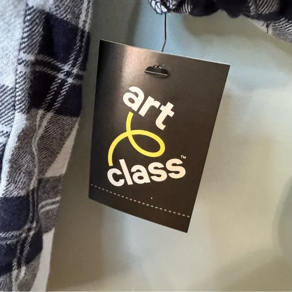 ✨3/$20✨ Art Class Boy’s Blue Plaid  Long Sleeve Button Down Shirt. NWT Small 6/7 - Picture 4 of 11